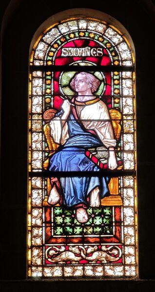 Datei:Stiftskirche Fenster St Johannes.jpg